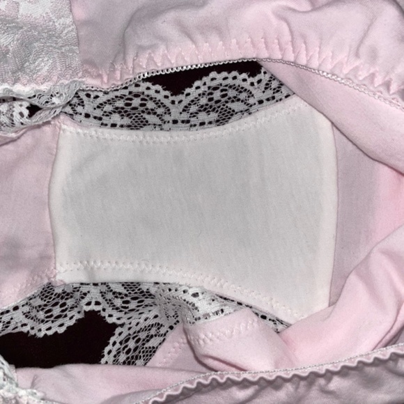 PINK Lolita Kawaii High waist Lace front Cotton Panties. Soft and sensual Cotton - Picture 4 of 4